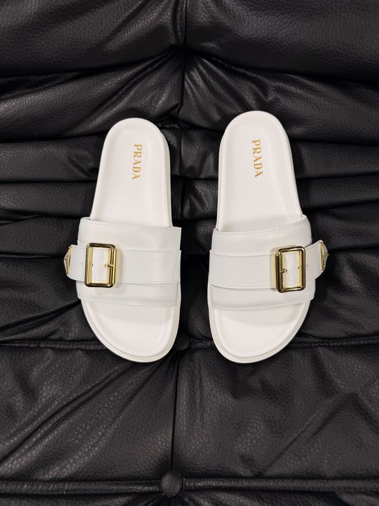 Prada Genuine Sheepskin Lightweight Comfortable Casual Slides