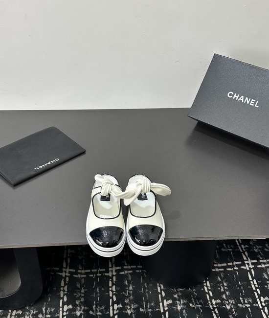 Chanel Denim Leather Comfortable Sandals Rubber Outsole