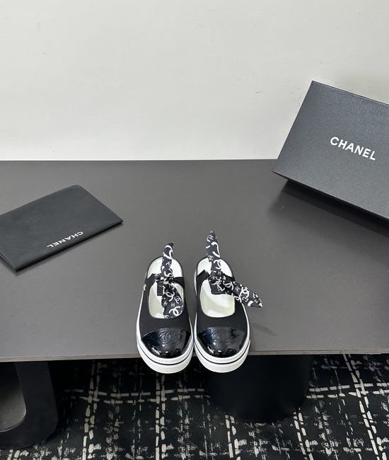 Chanel Denim Leather Comfortable Sandals Rubber Outsole