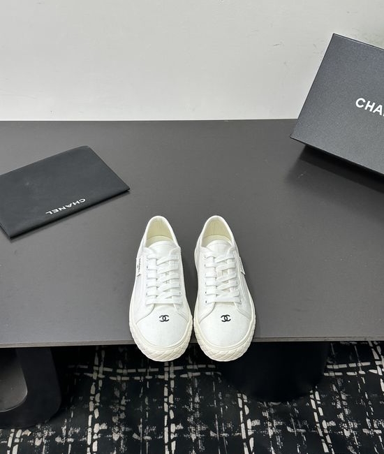 Chanel Color Block Low Top Canvas Casual Sneakers