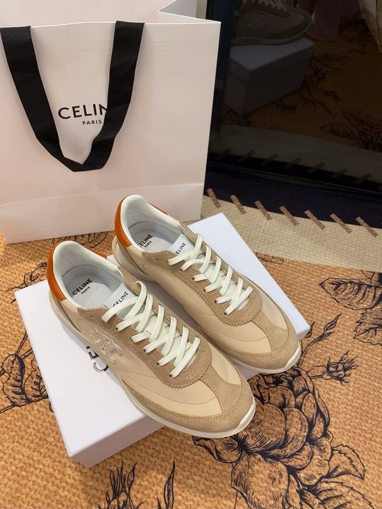 Celine Casual Leather Sneakers Lightweight Comfortable Daily Wear Shoes