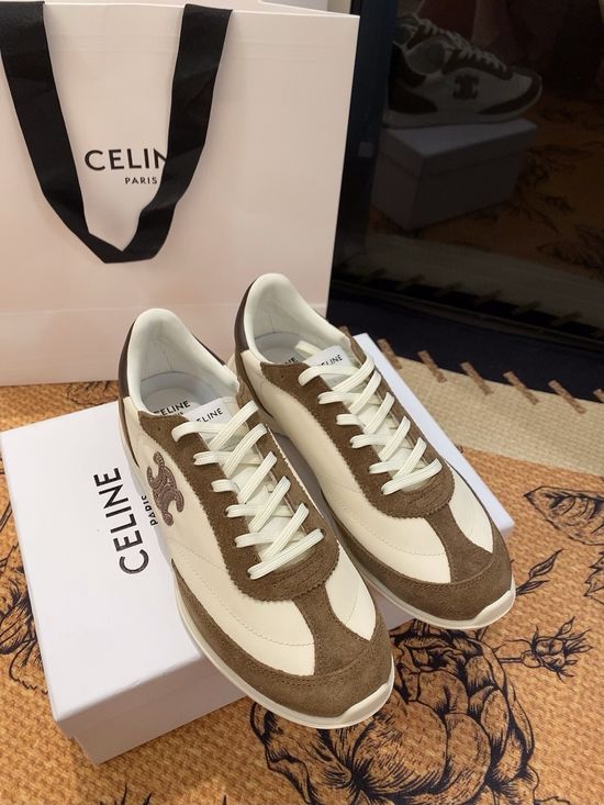 Celine Casual Leather Sneakers Lightweight Comfortable Daily Wear Shoes