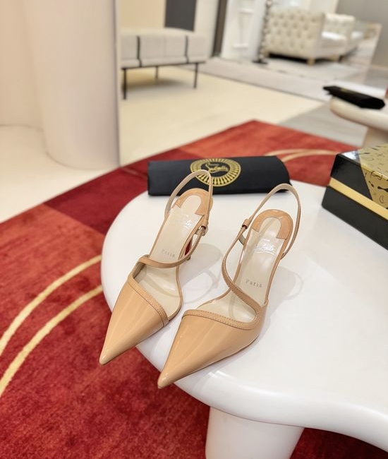 Christian Louboutine Pointed Toe Side Strap High Heel Sandals