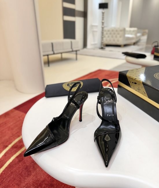Christian Louboutine Pointed Toe Side Strap High Heel Sandals