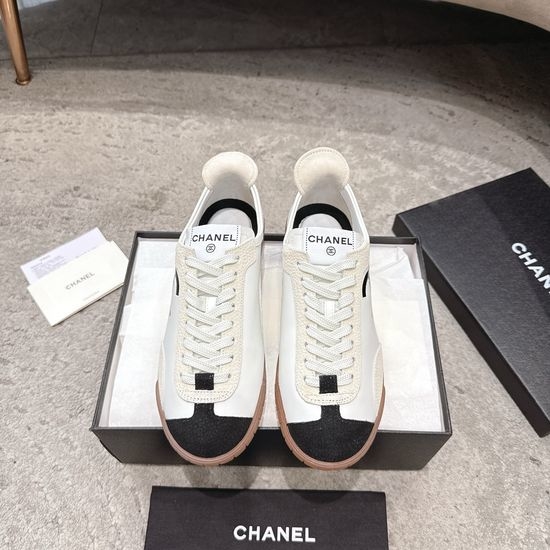 Chanel Two Tone Vintage Trainers with Logo Detail