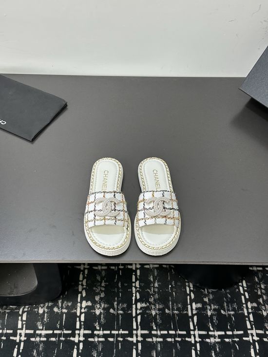 Chanel Premium Genuine Sole Casual Daily Slides