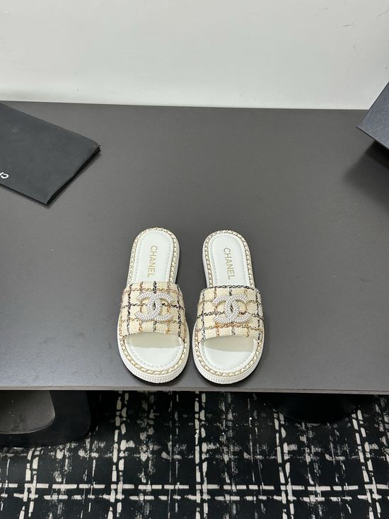 Chanel Premium Genuine Sole Casual Daily Slides