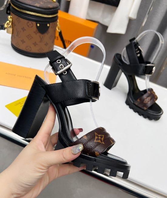 Louis Vuitton LV Premium High Heel Sandals with Double Leather Sole