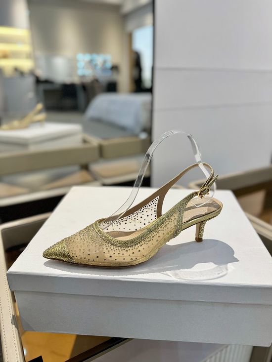 Gianvito Rossi Rhinestone Mesh Pointed Toe Stiletto Heel Sandals