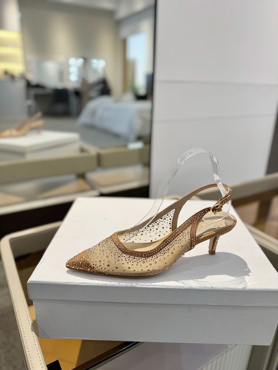 Gianvito Rossi Rhinestone Mesh Pointed Toe Stiletto Heel Sandals