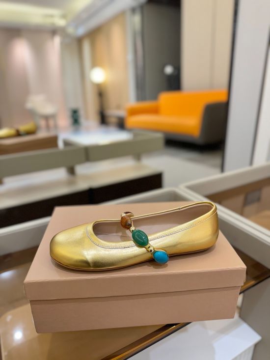 Gianvito Rossi Gemstone Decor Mary Jane Flat Casual Shoes