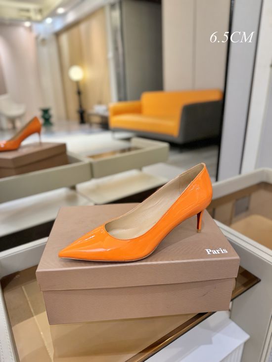Christian Louboutine Patent Leather Classic Low Heel Comfortable Office Pumps