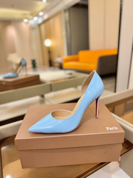 Christian Louboutine Classic Leather Pointed Toe Stiletto Heel Pumps