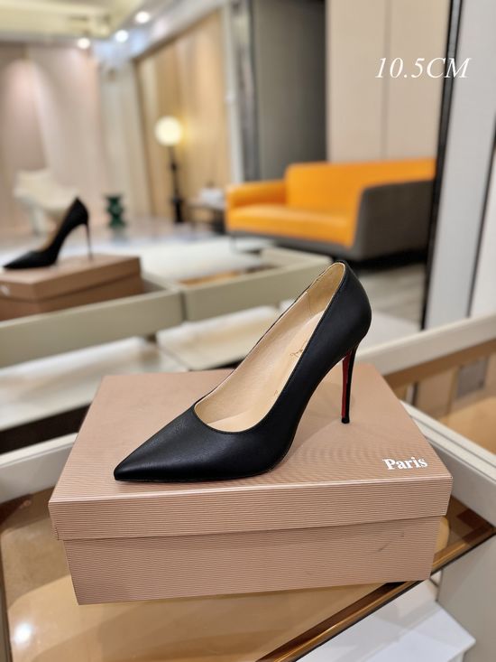 Christian Louboutine Leather Pumps Classic Red Sole Sheepskin Lining