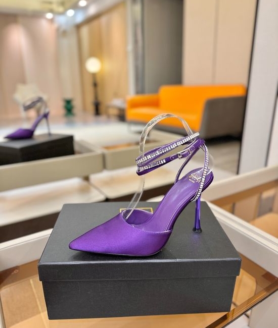 Alevi Milano Rhinestone Decorated High Heel Sandals Premium Silk Upper