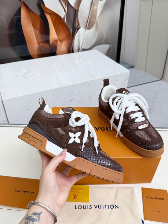 Louis Vuitton Suede Breathable Soft Non-slip Casual Sneakers