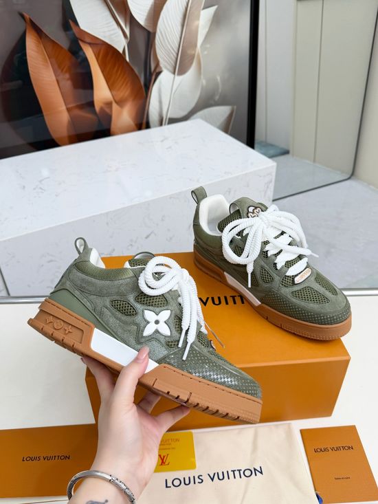 Louis Vuitton Suede Breathable Soft Non-slip Casual Sneakers