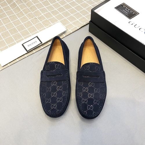 Gucci Cowhide Loafers With Interlocking G Details