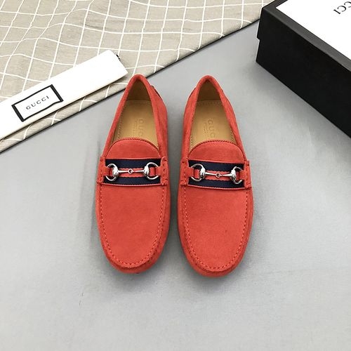 Gucci Cowhide Loafers With Interlocking G Details