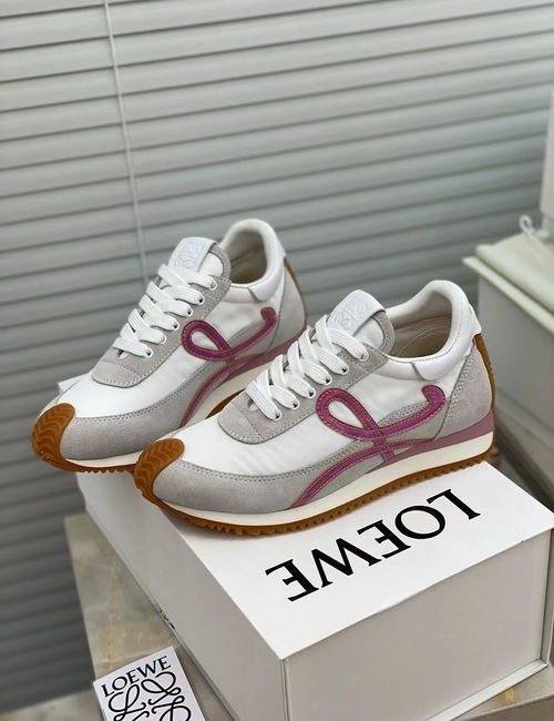 Loewe Iridescent Pink Leather Cloth Casual Trainers