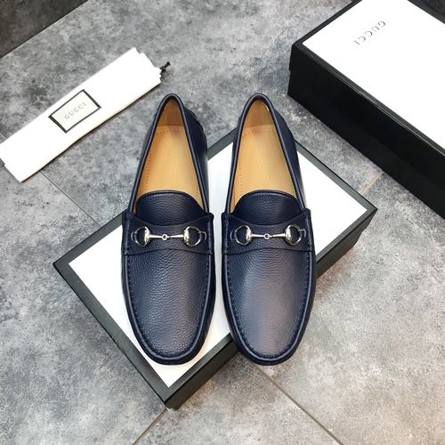 Gucci Cowhide Loafers With Interlocking G Details