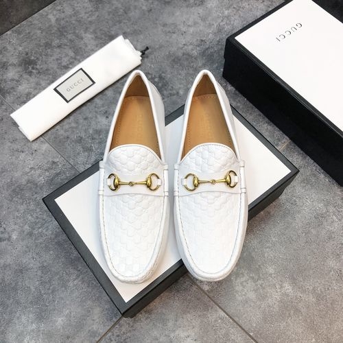 Gucci Cowhide Loafers With Interlocking G Details