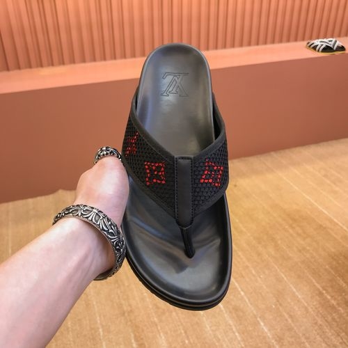 Louis Vuitton LV Premium Fabric Slide Sandals With TPU Sole