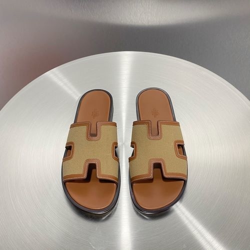 Hermes Classic H Slippers With Leather Outsole