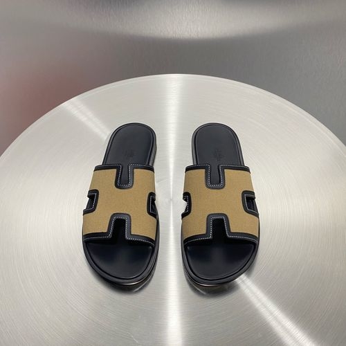 Hermes Classic H Slippers With Leather Outsole