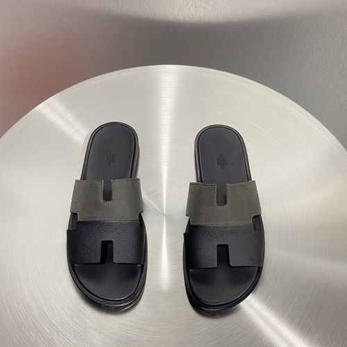 Hermes Classic H Slippers With Leather Outsole