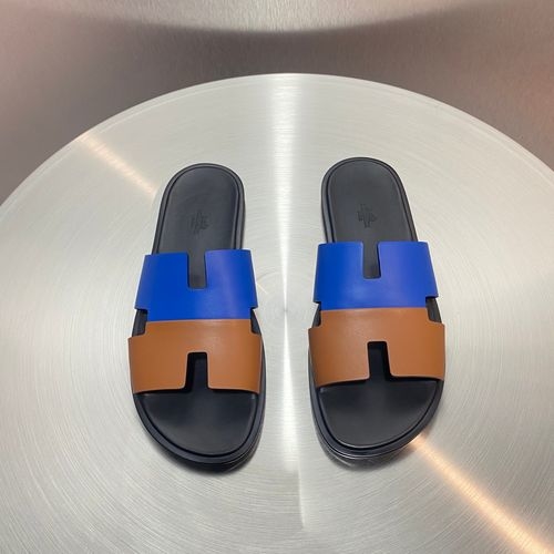 Hermes Classic H Slippers With Leather Outsole