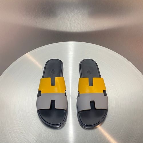 Hermes Classic H Slippers With Leather Outsole