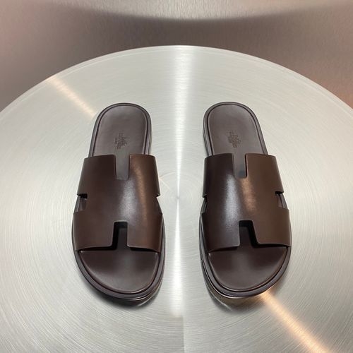 Hermes Classic H Slippers With Leather Outsole