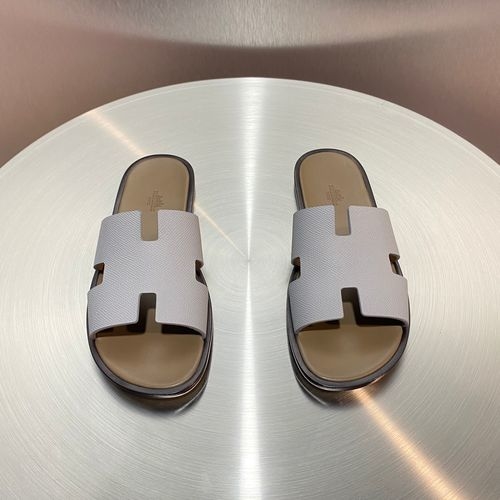 Hermes Classic H Slippers With Leather Outsole