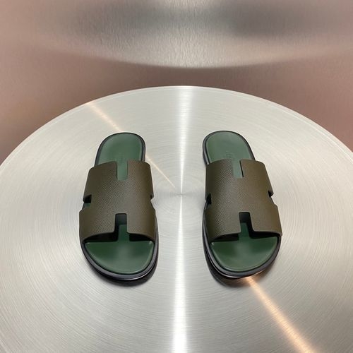 Hermes Classic H Slippers With Leather Outsole