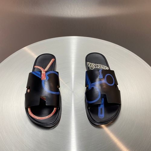 Hermes Classic H Slippers With Leather Outsole