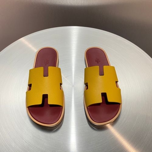 Hermes Classic H Slippers With Leather Outsole