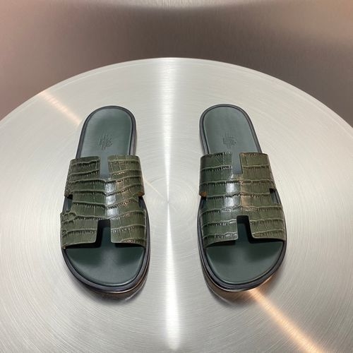Hermes Classic H Slippers With Leather Outsole