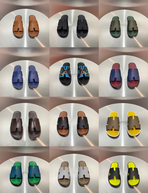 Hermes Classic H Slippers With Leather Outsole