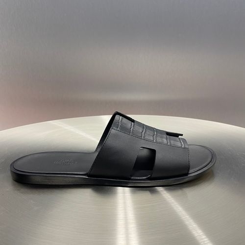 Hermes Classic H Slippers With Leather Outsole