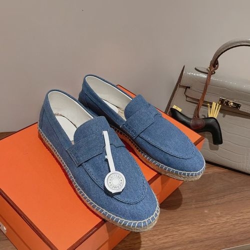 Hermes Trip Espadrilles Suede Upper Leather Outsole
