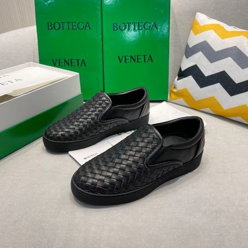 Bottega Veneta BV Woven Slip On Casual Leather Shoes