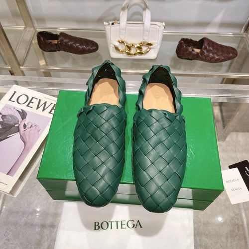Bottega Veneta BV Woven Loafers Leather Sole Two Wear