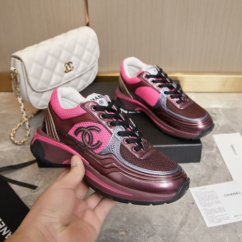 Chanel Embroidered Fabric Casual Sneakers