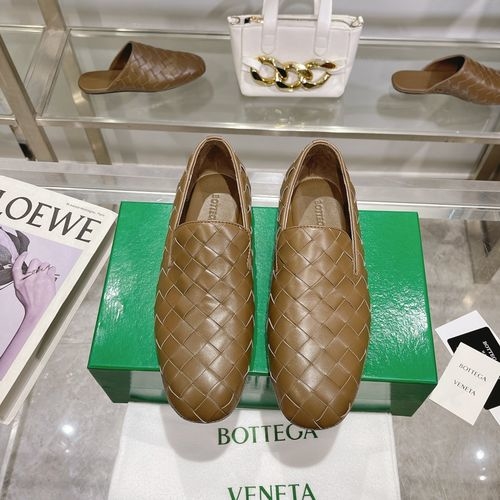 Bottega Veneta BV Woven Leather Loafers Casual Comfort Shoes