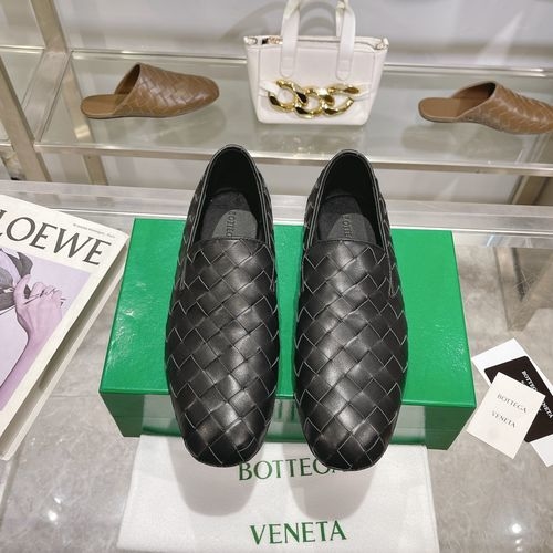 Bottega Veneta BV Woven Leather Loafers Casual Comfort Shoes
