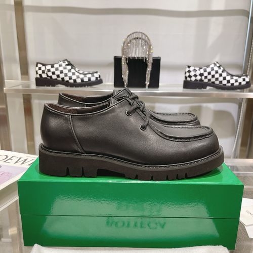 Bottega Veneta BV Woven Platform Leather Loafers