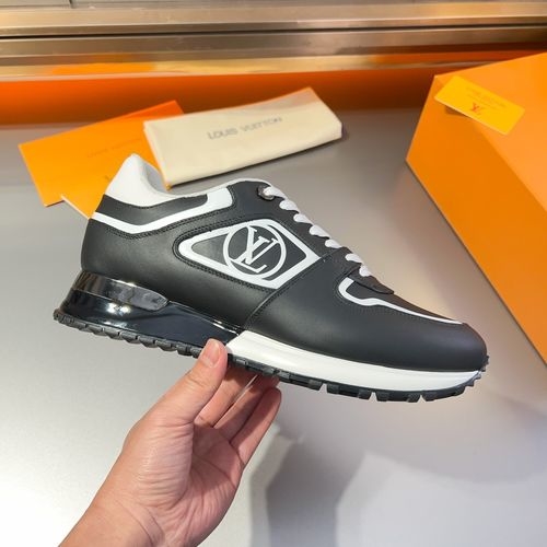 Louis Vuitton LV Traine Stitched Leather Sneakers