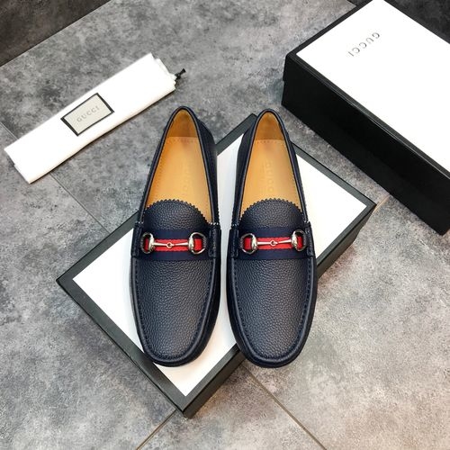 Gucci Cowhide Loafers With Interlocking G Details