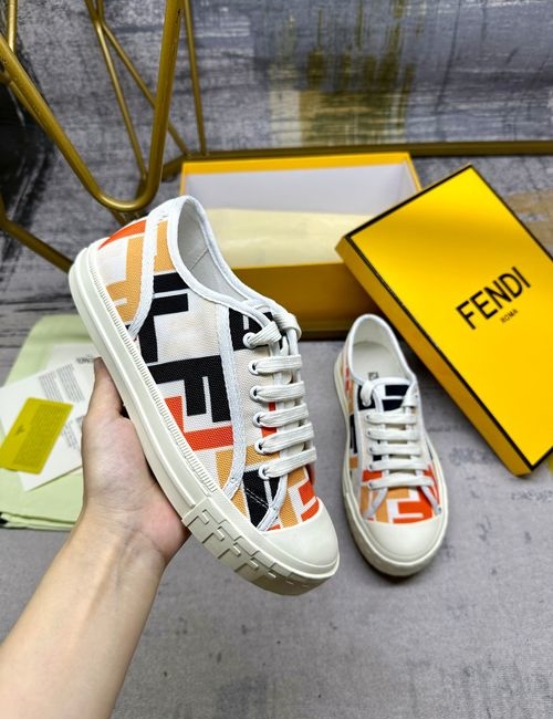 Fendi Domino Sneakers Denim FF Embroidery